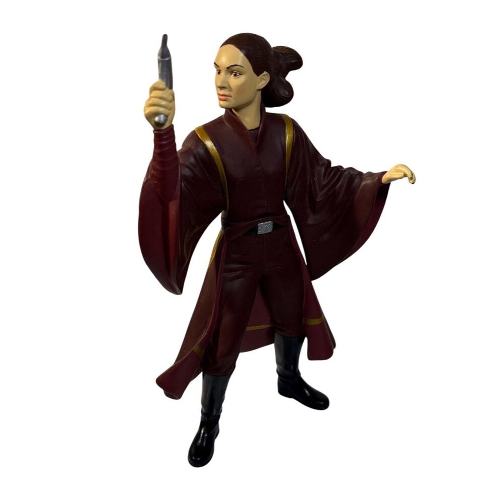 Star Wars Action Figure Queen Amidala 8.5" Tall Brown Robe & Blaster LucasFilm